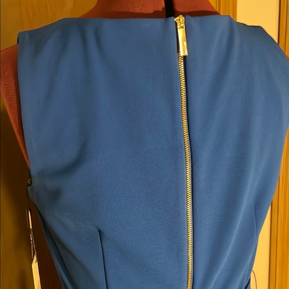 Calvin Klein Blue Ruffle Sleeveless Dress - Picture 7 of 14